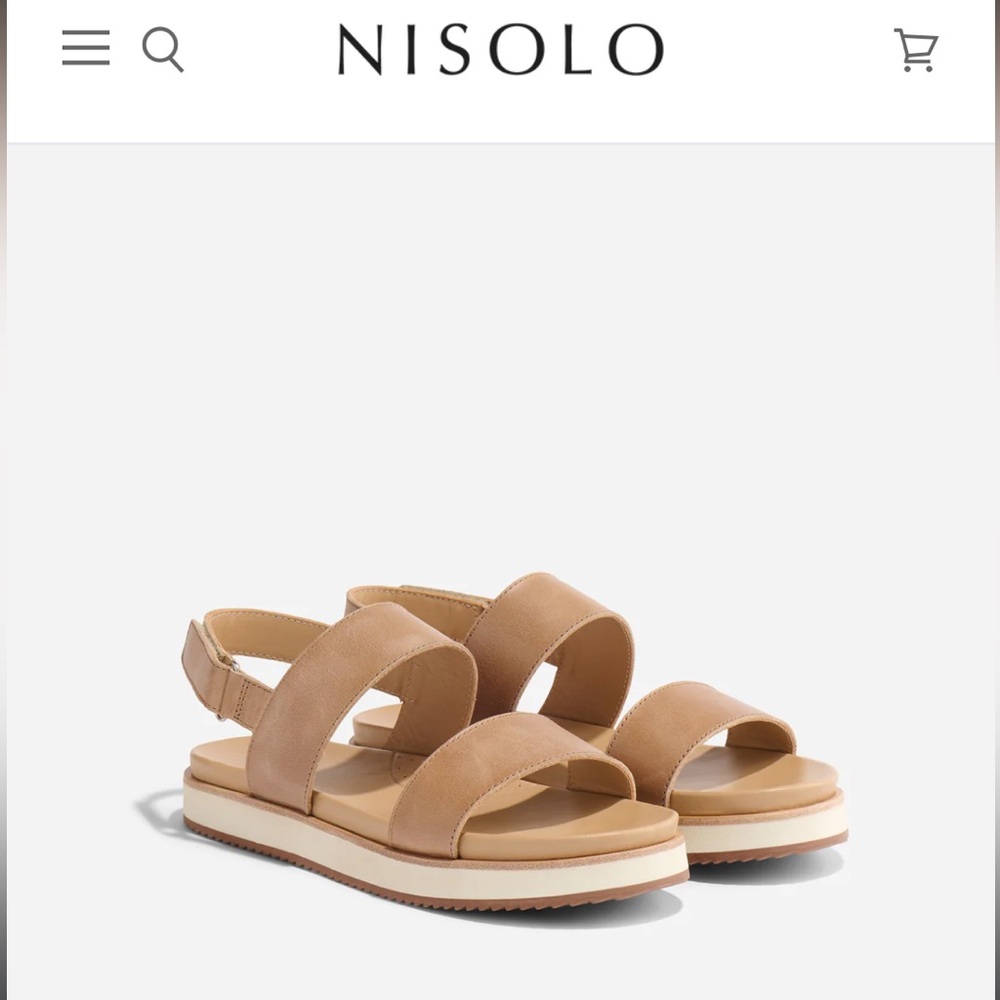 Nisolo Go-To Flatform Sandal Sz 7